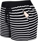 Blevonh Elastic Waist Soft Lounge Shorts Casual Pajama Shorts with Pockets